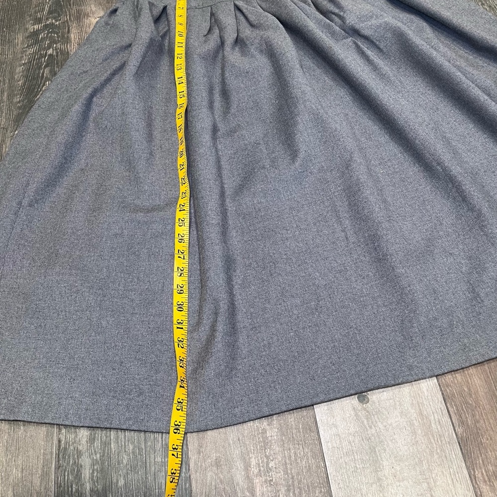 Vintage Neiman Marcus Wool High Waist Yoke Full Pleated Maxi Skirt France Sz 10 - Picture 7 of 11
